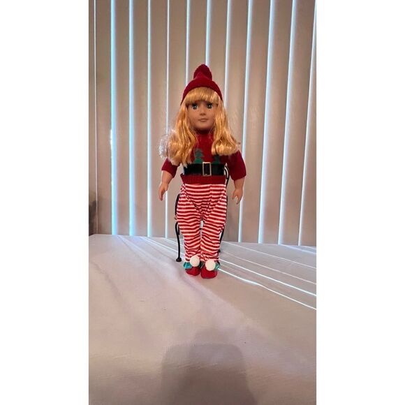 Our Generation 18" Doll Red Hair Green eyes in Adorable Christmas Doll - Picture 3 of 10